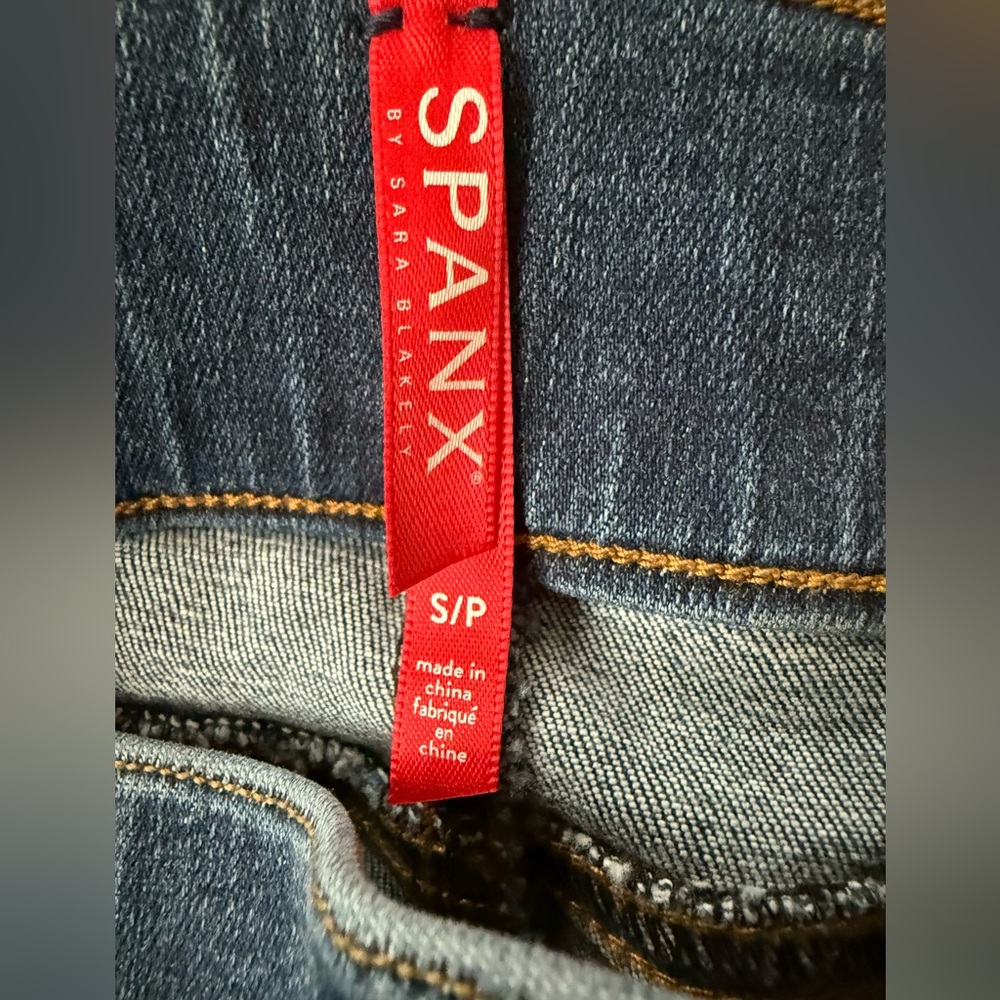 SPANX Distressed Ankle Skinny Jeans in Medium Wash women’s sz Small new nwt - Picture 9 of 13